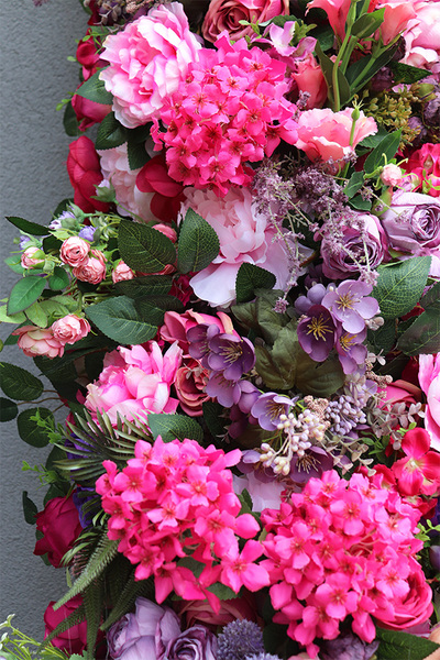 Pink Beauty, szeroka girlanda kwiatowa