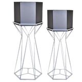 kwietnik /  metalowa osłonka, Tertre Gris B, wys.64cm