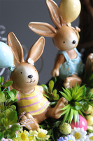 Zajączki Wielkanocne, wielkanocny wianek dekoracyjny