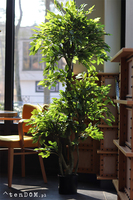 Fikus Benjamin F, sztuczna roślina w doniczce