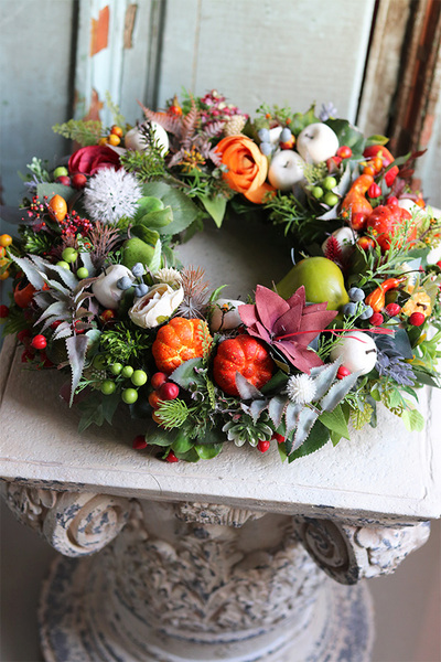 jesienny wianek z owocami, Terisa, śr.32cm  