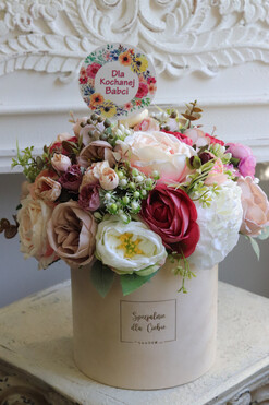 Mozalia, flowerbox welurowy, wys.30cm 