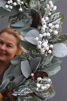 Moko Winter, duży zimowy wianek, śr.76cm