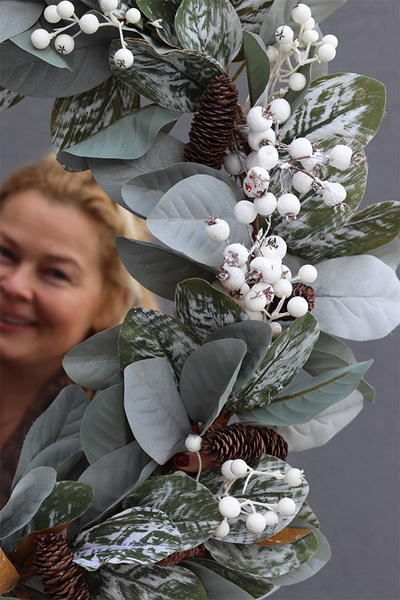 Moko Winter, duży zimowy wianek, śr.76cm