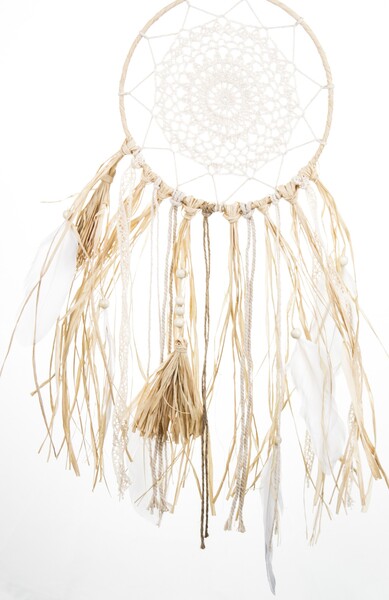 dekoracja ścienna Makrama / Łapacz Snów E, wym.62x30cm