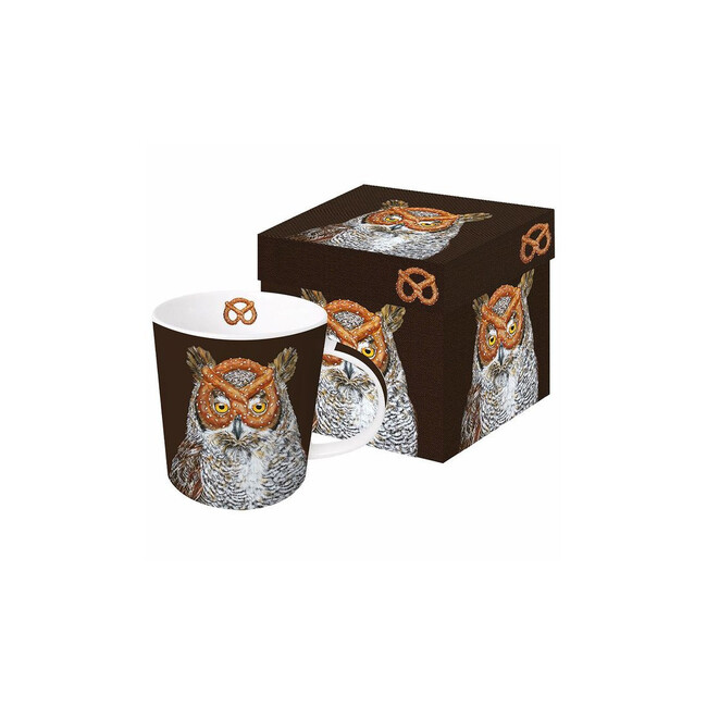 Pretzel Owl, porcelanowy kubek z sową