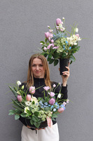 Tulippo Pink 2, komplet dekoracji nagrobnych