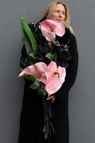 Czarna Magnolia, bukiet nagrobny do położenia