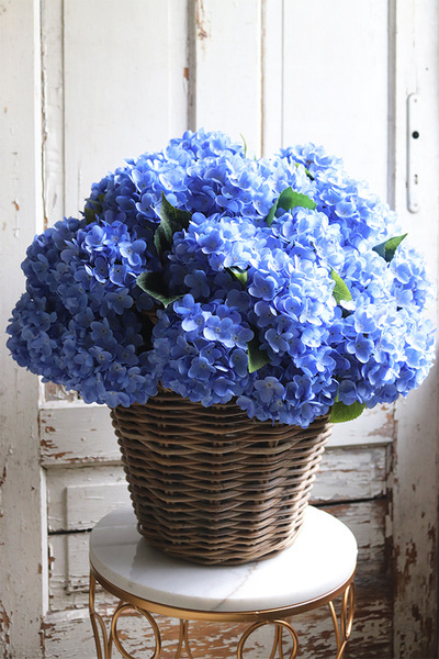 bardzo bogaty kosz hortensji, Blueste Provance, wym.56x47cm   