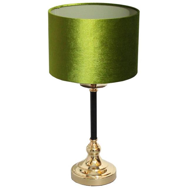 Tiny Gold, lampa stołowa, abażur oliwkowy, wys.51cm