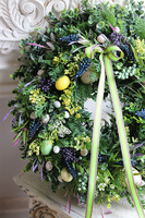 Wielkanocna Melodia, wielkanocny wianek na drzwi z jajkami