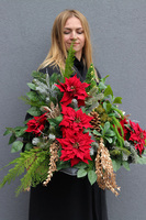 Nocna Cisza Volcan, świąteczna kompozycja nagrobna na tacy