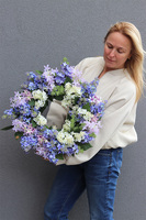 Bzy Majowe, wiosenny wianek z bzami i hiacyntami