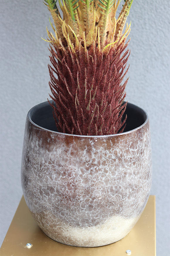 Cykas Grande Oliver, sztuczna roślina w ozdobnej donicy