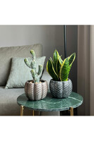 Otonia Silver osłonka ceramiczna doniczka