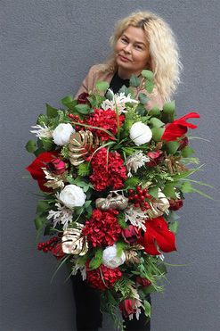 Dorotea, komplet dekoracji nagrobnych, wiązanka + bukiet