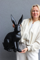 Bunny Black, duży zajączek wielkanocny figurka