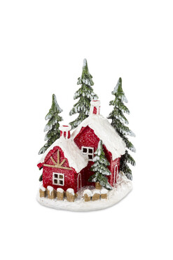 Bergen Winter, świąteczna dekoracja domek LED, wys.21cm