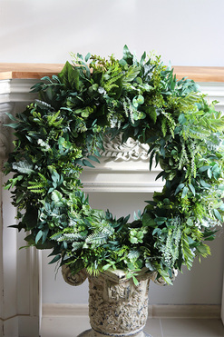 bardzo duży wianek na drzwi, Zieleń wśród Nas, śr.80cm 