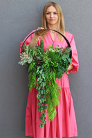 Zieleń Sukulentów A, kompozycja sukulenty w donicy wiszącej