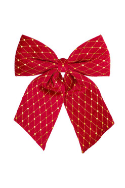 Calais Red, welurowa kokarda zawieszka, kpl.12szt, wym.37x34cm