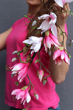 girlanda, dekoracja roślinna z Magnolii, dł.175cm  