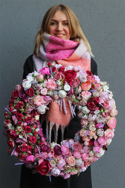 Bella Dekor, elegancki wianek na drzwi, śr.50cm 