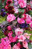 Pink Beauty, szeroka girlanda kwiatowa