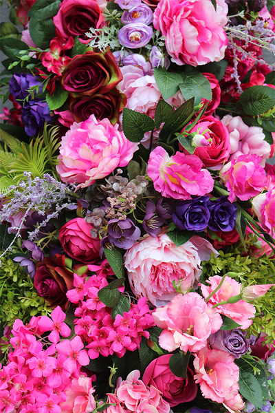 Pink Beauty, szeroka girlanda kwiatowa