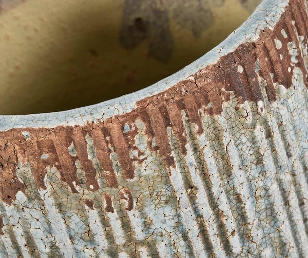 Fiore Blue osłonka prążki 1a, wym.18.5x18.5x23cm