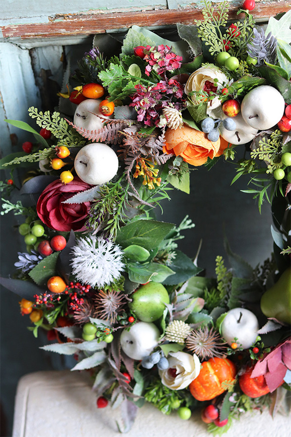 jesienny wianek z owocami, Terisa, śr.32cm  