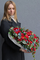 Berry Rose, stroik nagrobny serce