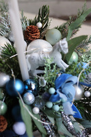 Bluesfera, zimowy stroik ze świecami, wym.33x60cm