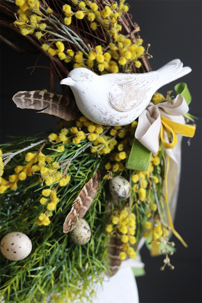 Birds, wiosenny wianek dekoracyjny