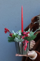 Klassiko, świąteczny stroik ze świecą