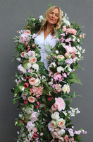 Malediwy Pink New, długa girlanda ze sztucznych kwiatów