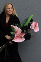 Czarna Magnolia, bukiet nagrobny do położenia