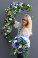 Malediwy Blue, niebieski bukiet kwiatów, wys.52cm