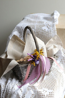 Fioletowa Wielkanoc, dekorowany koszyczek wielkanocny