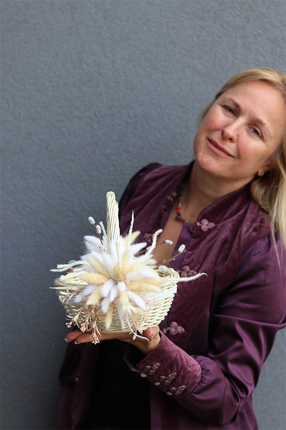 Nedde, dekorowany koszyczek wielkanocny, wys.24cm