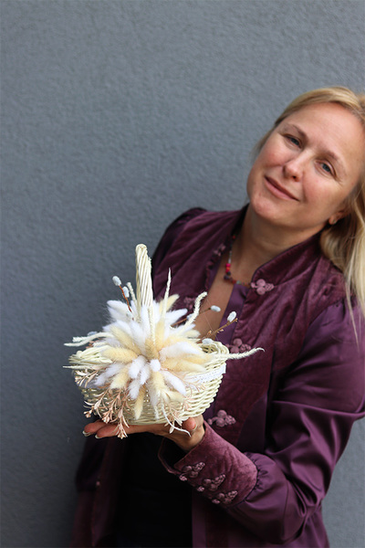 Nedde, dekorowany koszyczek wielkanocny, wys.24cm