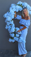 Blue Provance Rich, dekoracyjna girlanda z hortensją	