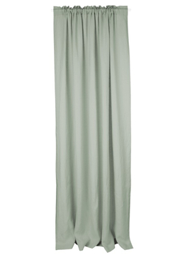 Linen Style, zasłona lniana z tunelem, zielona szałwia, szer.140cm