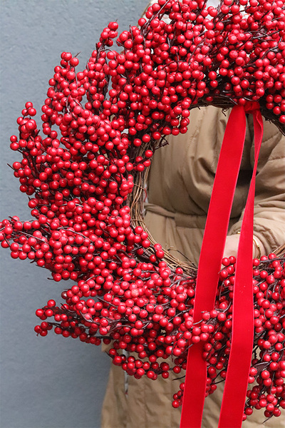 Mroźne Jagody, zimowy wianek owocowy