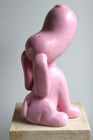 Dog in the Fog, figurka pies Snoopy, różowy, wys.27cm