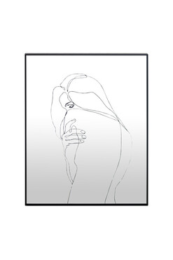 Kobieta, ozdobne lustro wiszące, wym.80x60cm