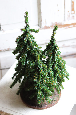 OD RĘKI Trzy Choinki, świąteczna dekoracja stroik, wys.38cm