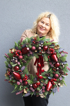 Exclusive Ferrano, świąteczny wianek dekoracyjny, śr.61cm