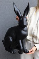 Bunny Black, duży zajączek wielkanocny figurka