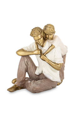 Family, figurka dekoracyjna tata z synkiem, wys.12cm